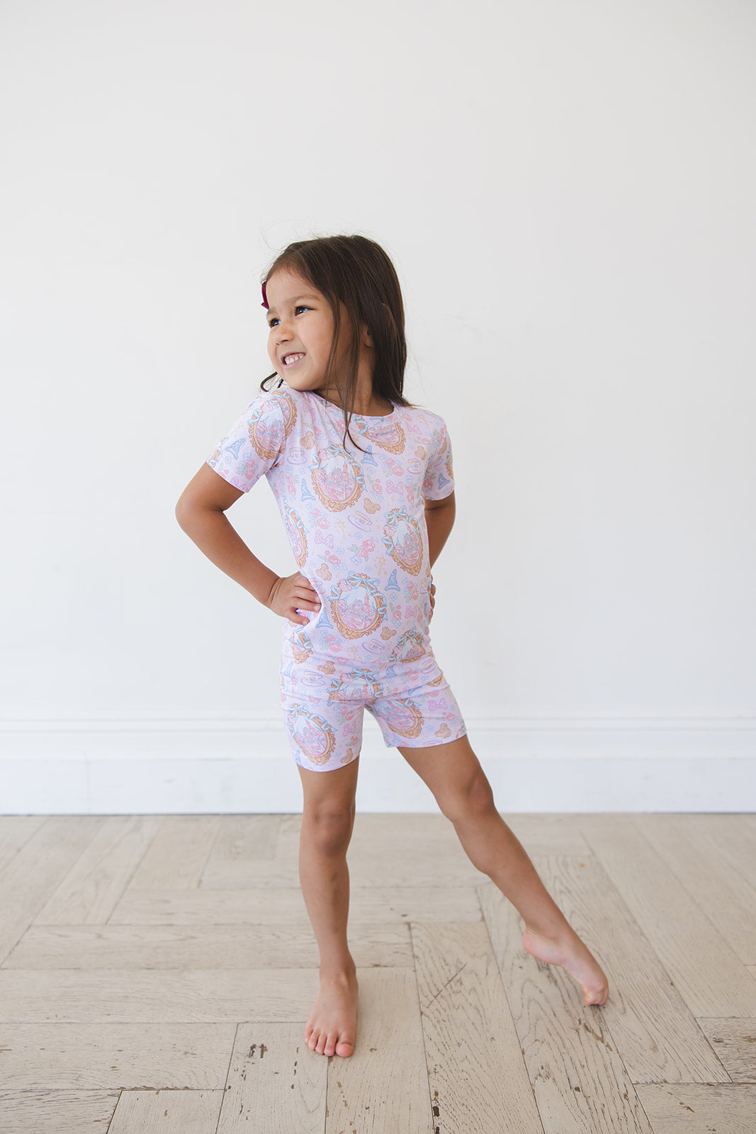 When You Wish - Biker Short Set Blush Lotus