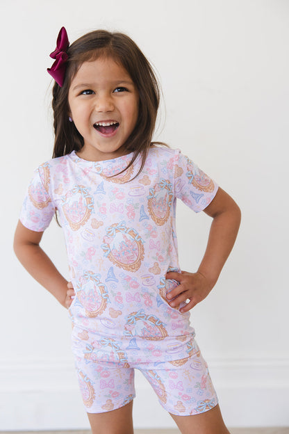 When You Wish - Biker Short Set Blush Lotus