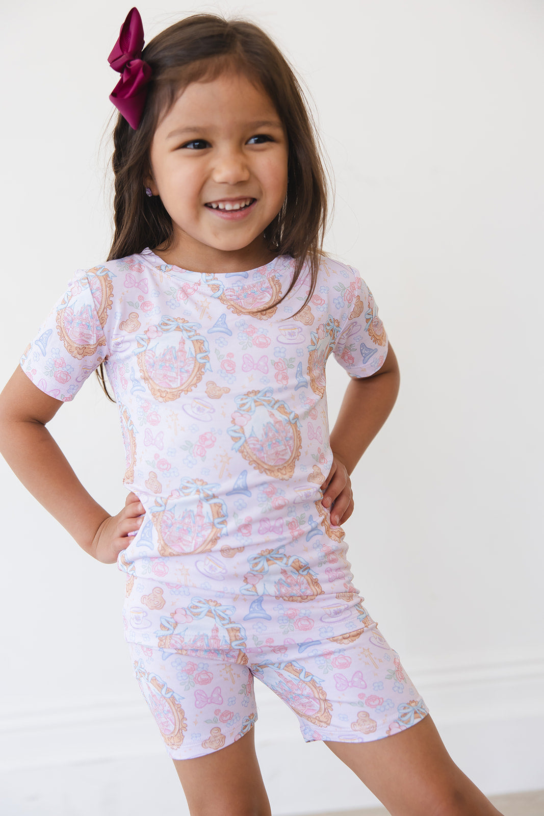 When You Wish - Biker Short Set Blush Lotus