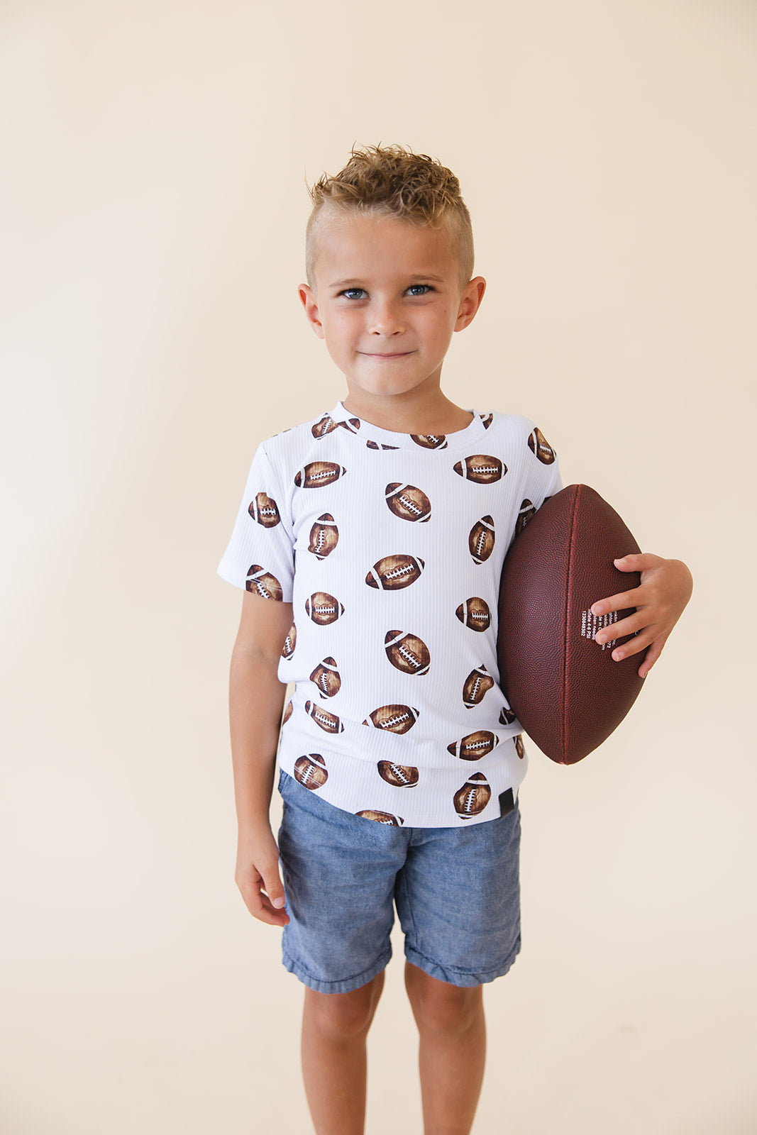 Football (ribbed) - Everyday Tee Blush Lotus