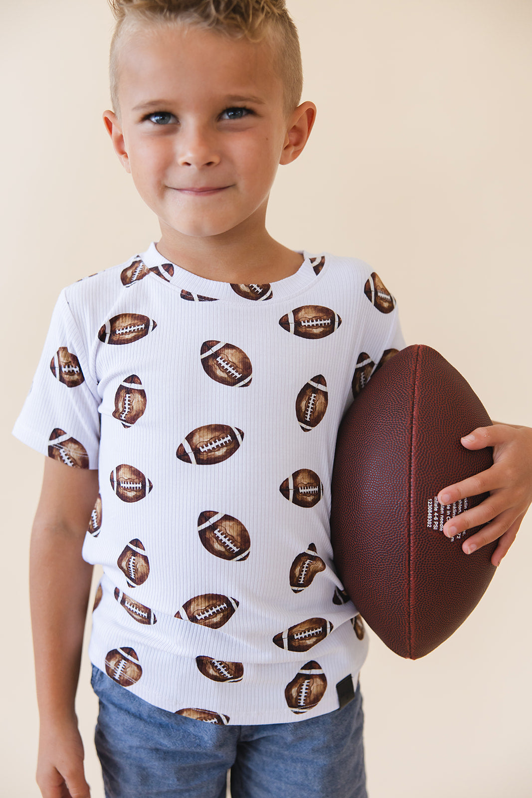 Football (ribbed) - Everyday Tee Blush Lotus