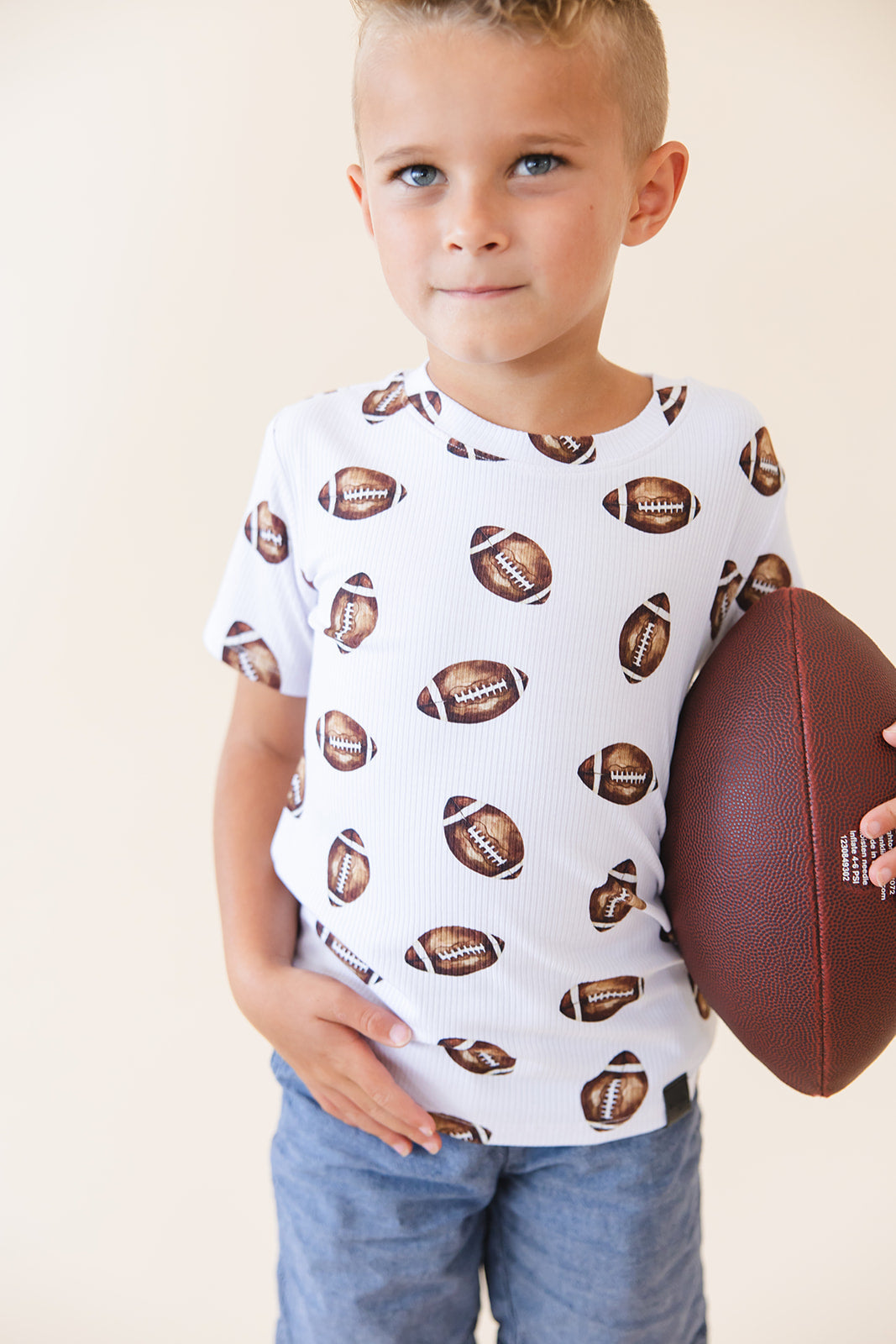 Football (ribbed) - Everyday Tee Blush Lotus