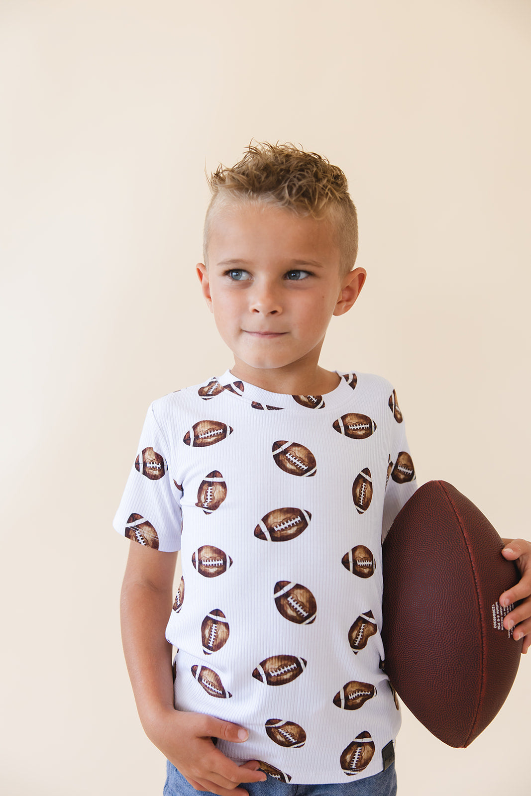 Football (ribbed) - Everyday Tee Blush Lotus