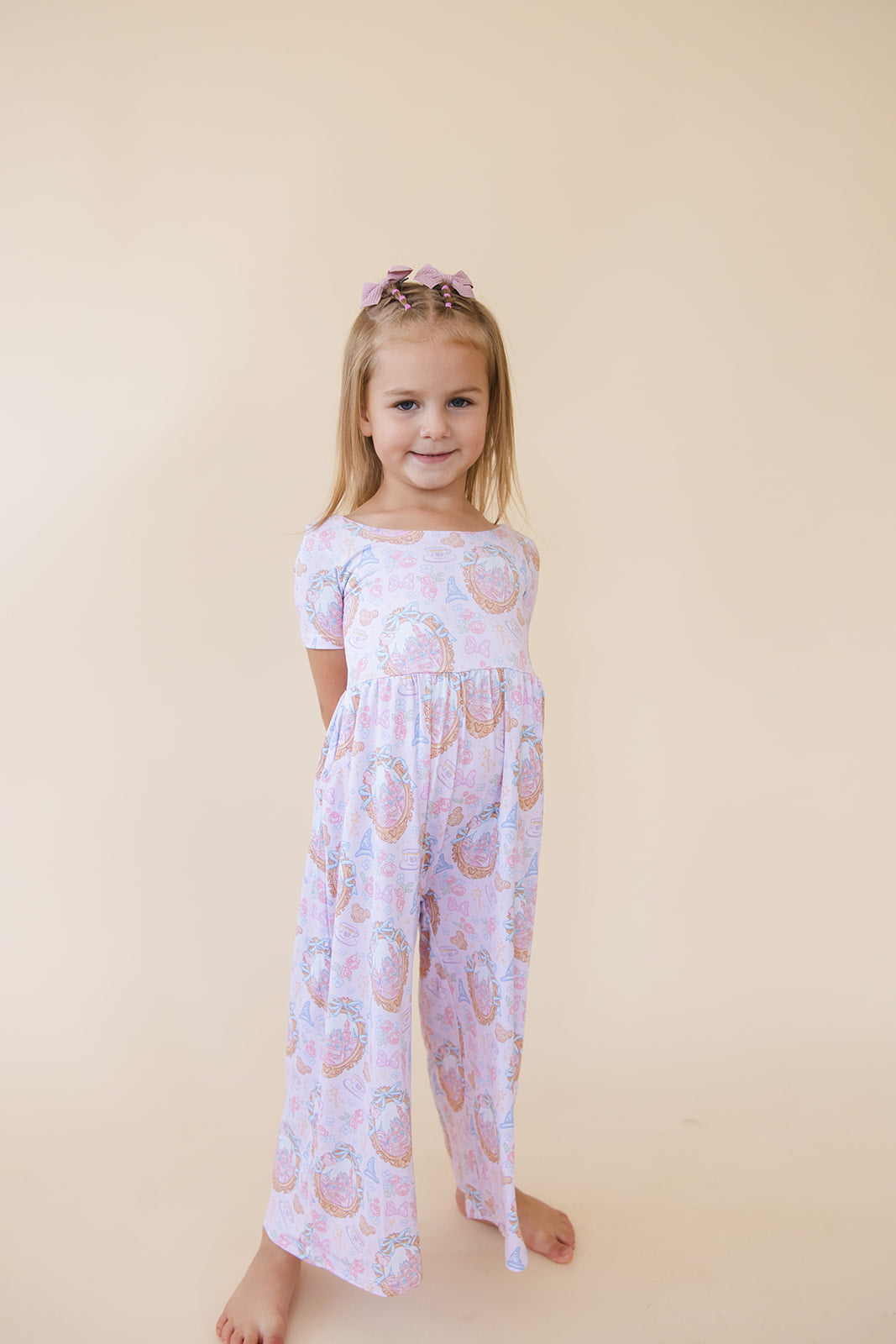 When You Wish - Wide-leg Romper Blush Lotus