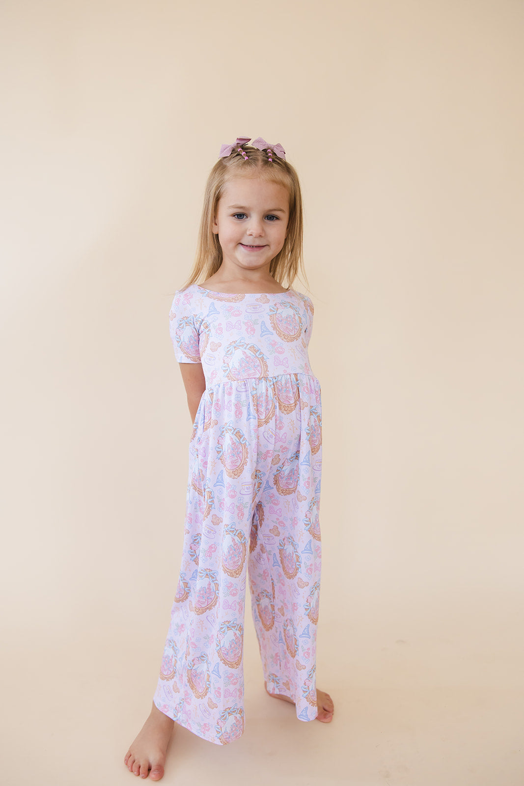 When You Wish - Wide-leg Romper Blush Lotus