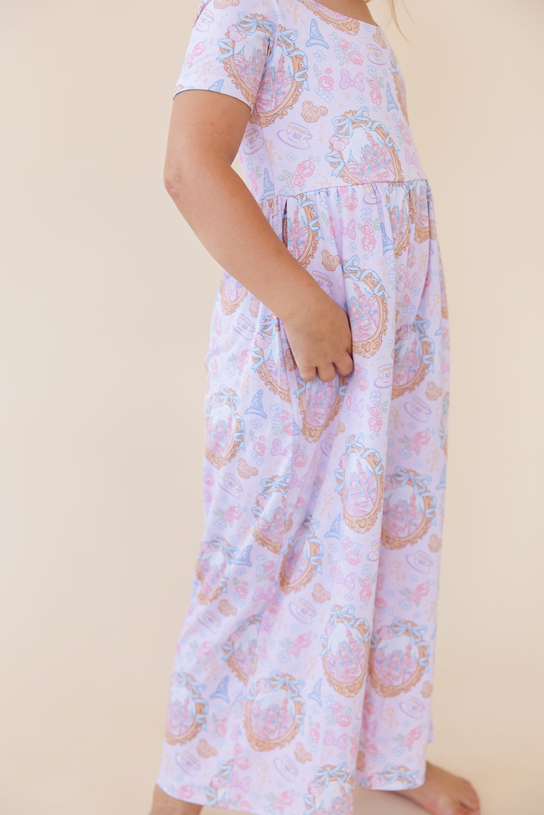 When You Wish - Wide-leg Romper Blush Lotus