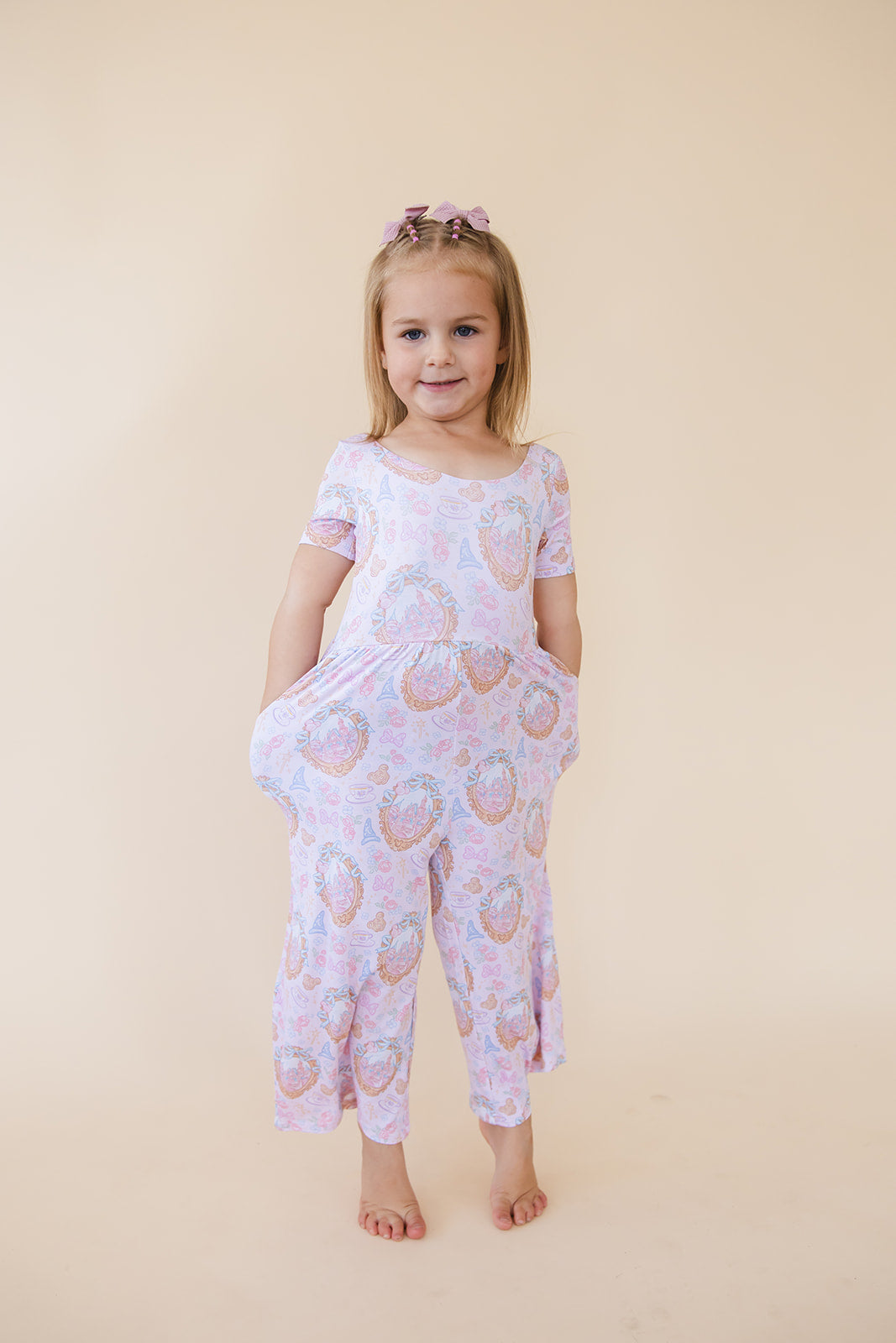When You Wish - Wide-leg Romper Blush Lotus