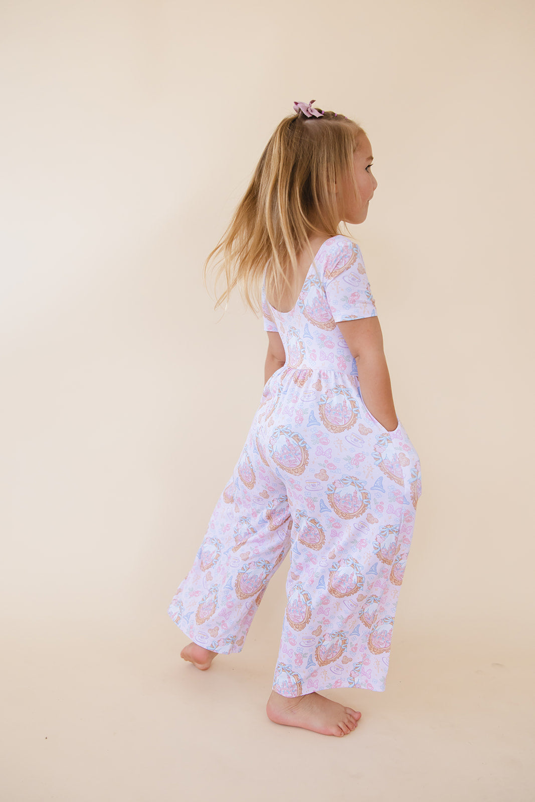 When You Wish - Wide-leg Romper Blush Lotus