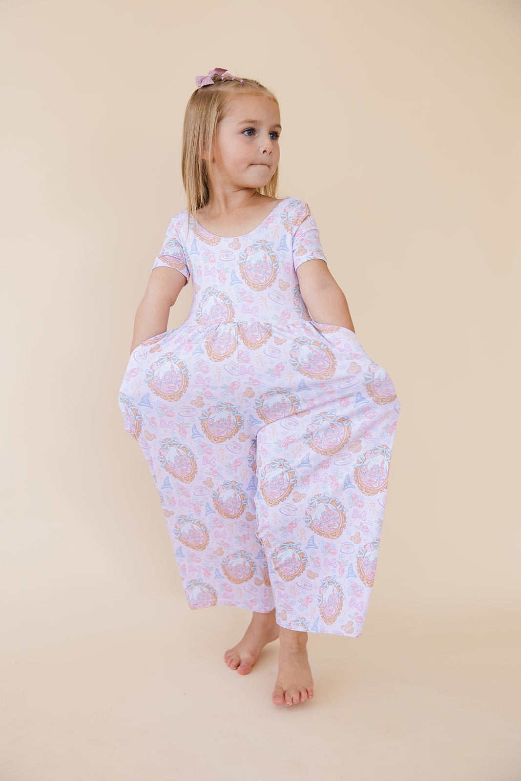 When You Wish - Wide-leg Romper Blush Lotus