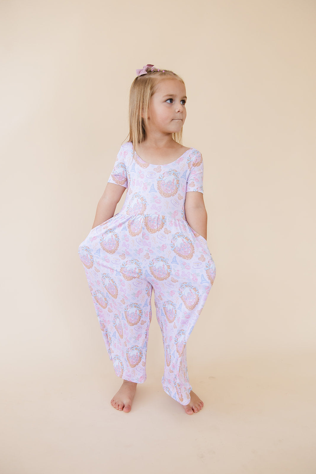 When You Wish - Wide-leg Romper Blush Lotus