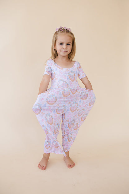 When You Wish - Wide-leg Romper Blush Lotus