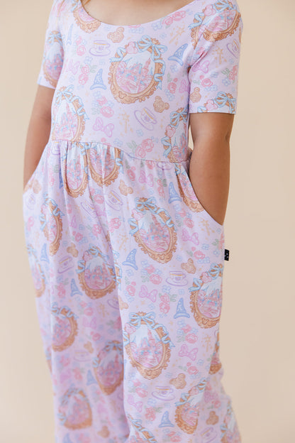 When You Wish - Wide-leg Romper Blush Lotus