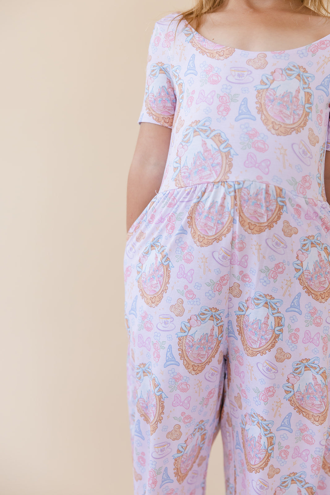 When You Wish - Wide-leg Romper Blush Lotus