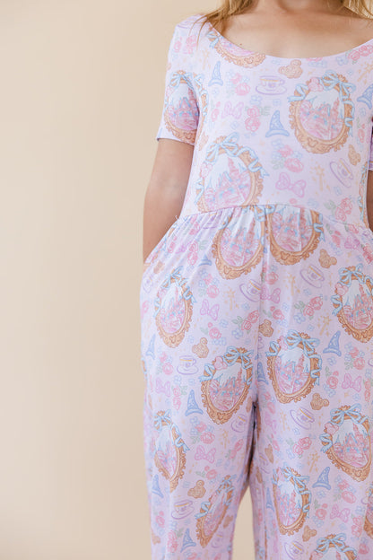 When You Wish - Wide-leg Romper Blush Lotus