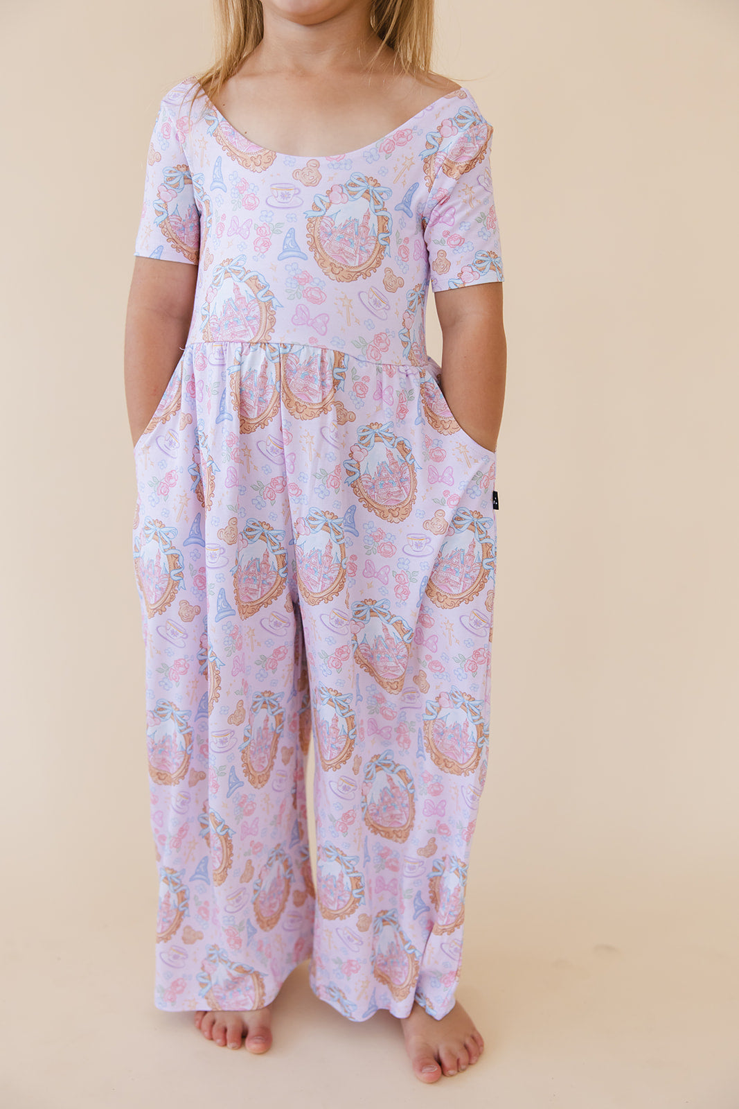 When You Wish - Wide-leg Romper Blush Lotus