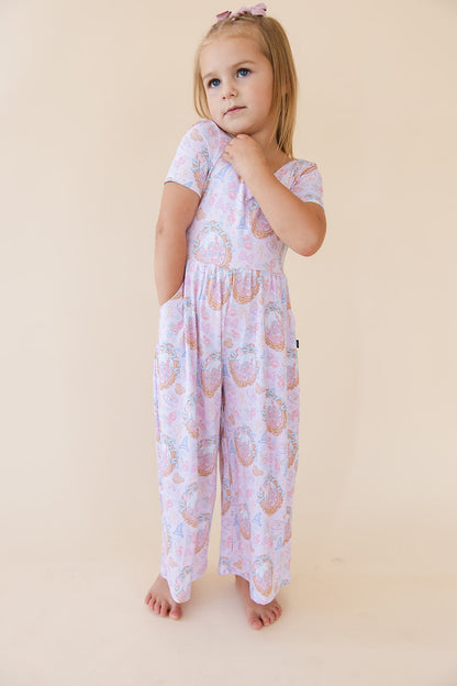 When You Wish - Wide-leg Romper Blush Lotus