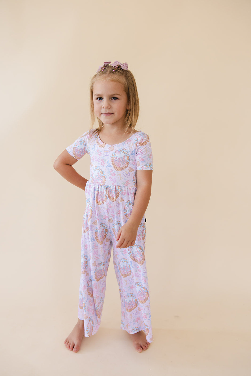 When You Wish - Wide-leg Romper Blush Lotus