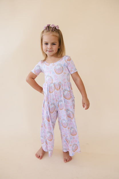 When You Wish - Wide-leg Romper Blush Lotus
