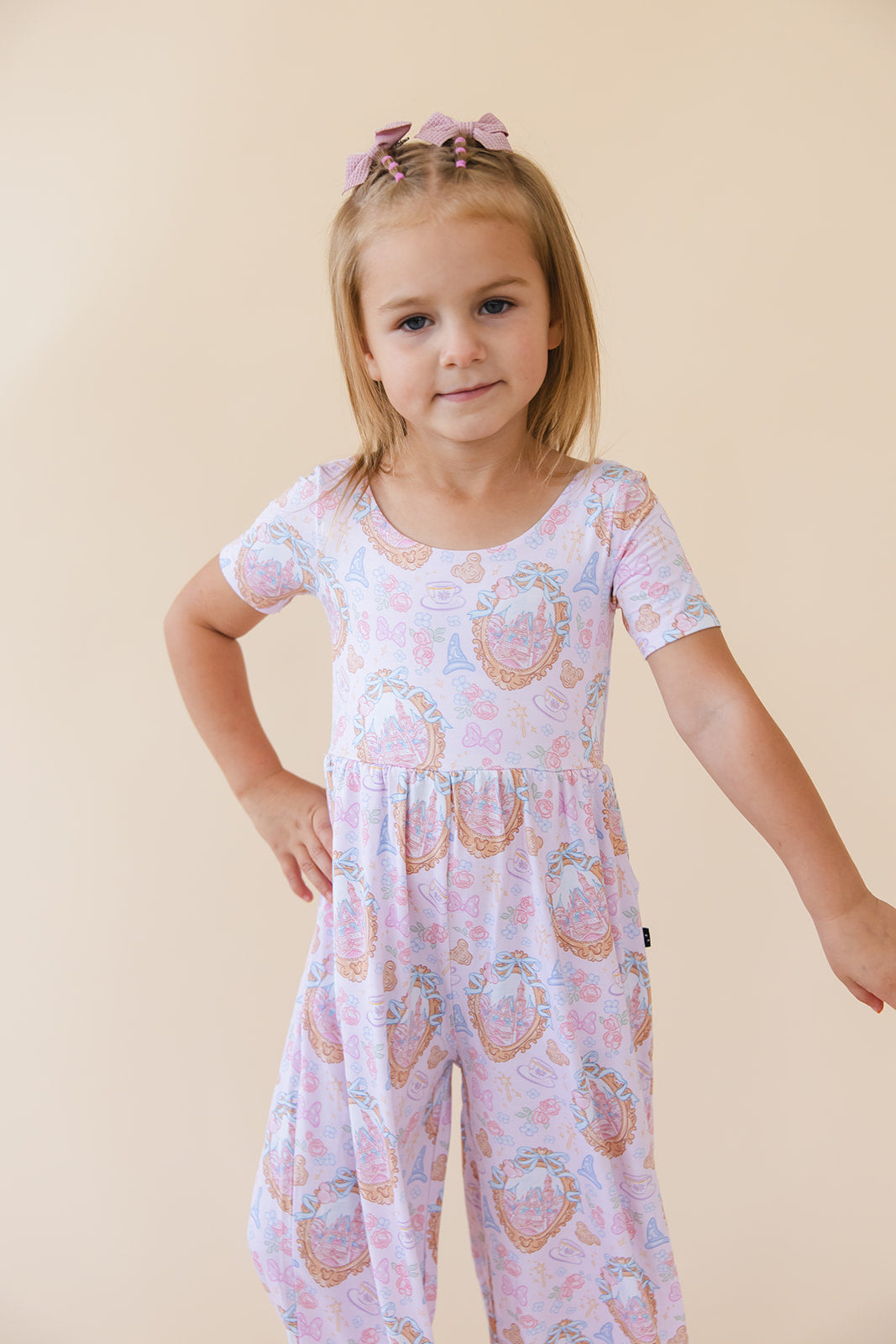 When You Wish - Wide-leg Romper Blush Lotus