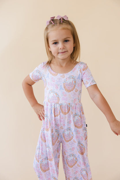 When You Wish - Wide-leg Romper Blush Lotus