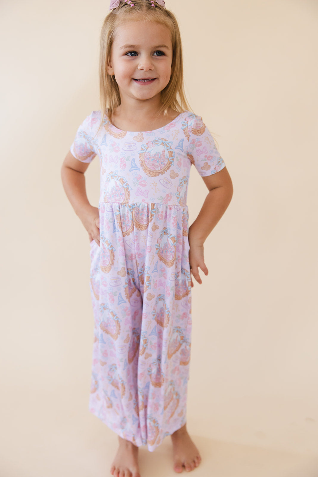 When You Wish - Wide-leg Romper Blush Lotus