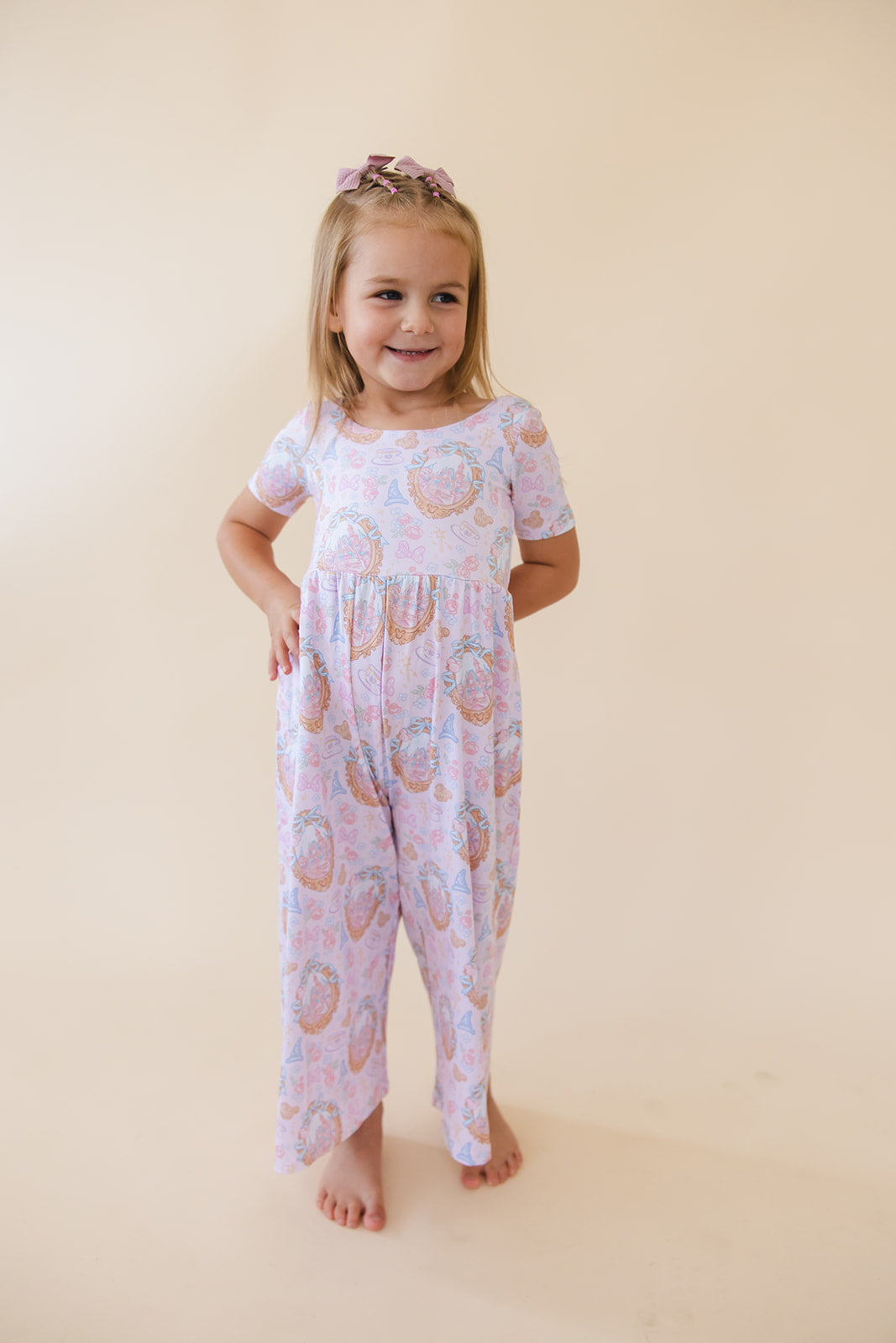 When You Wish - Wide-leg Romper Blush Lotus