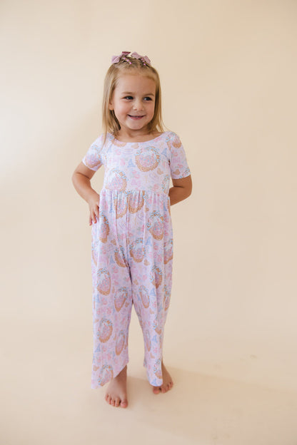 When You Wish - Wide-leg Romper Blush Lotus