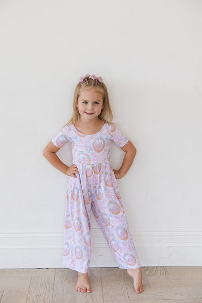 When You Wish - Wide-leg Romper Blush Lotus
