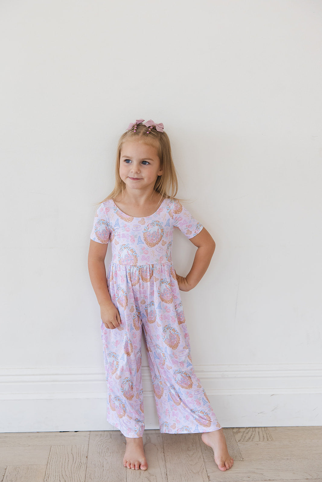 When You Wish - Wide-leg Romper Blush Lotus