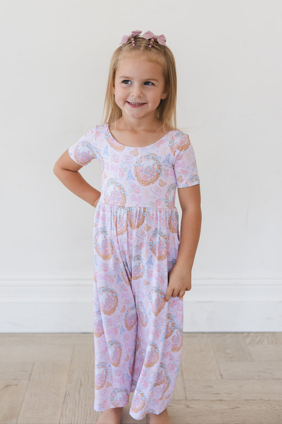 When You Wish - Wide-leg Romper Blush Lotus