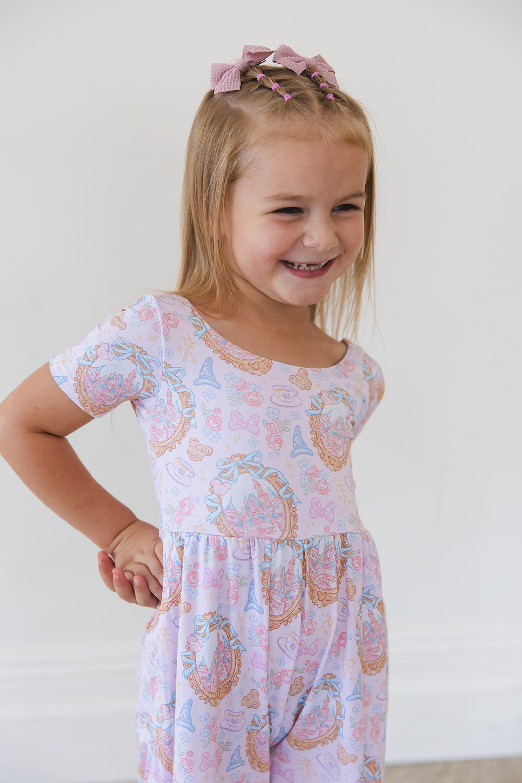 When You Wish - Wide-leg Romper Blush Lotus