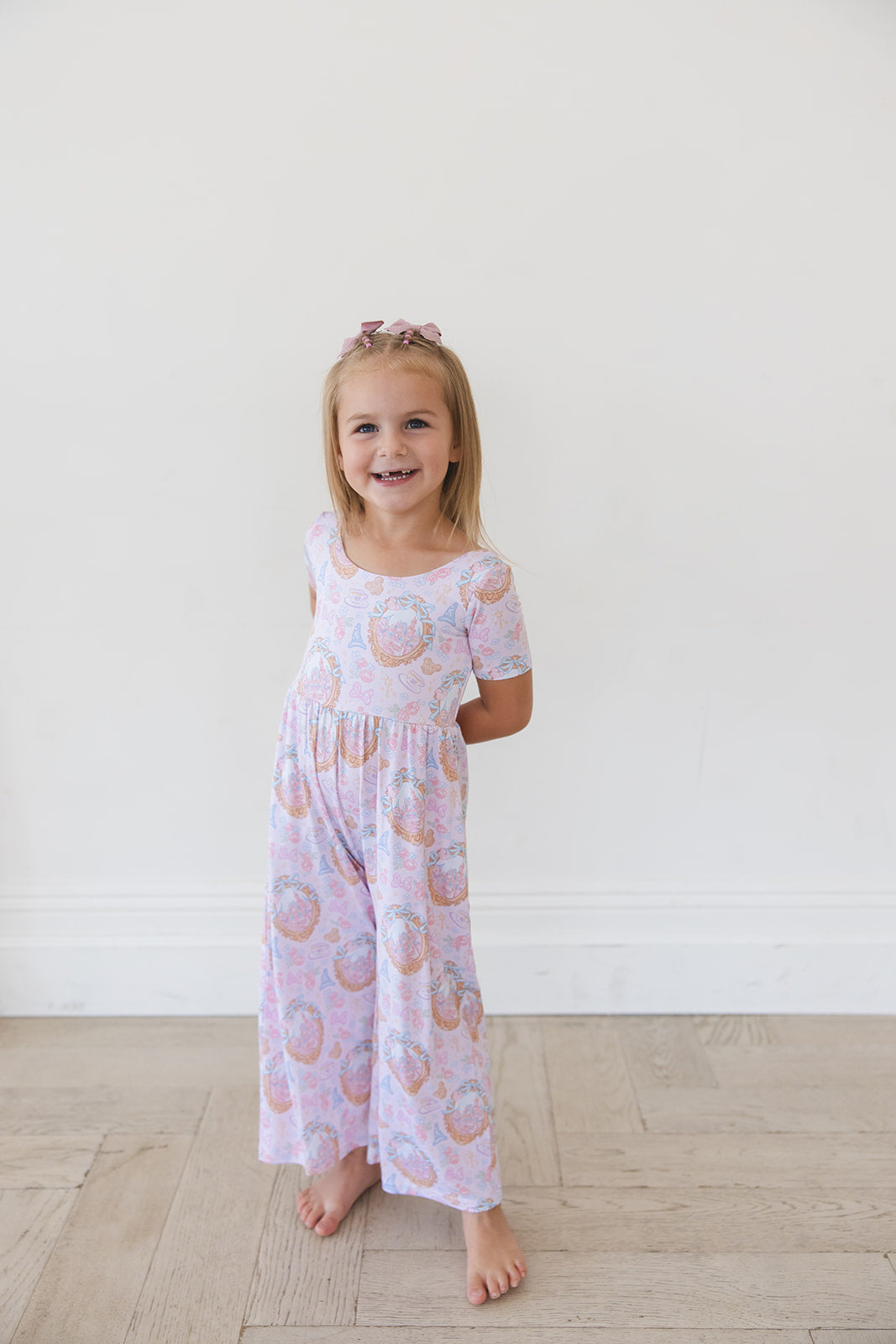 When You Wish - Wide-leg Romper Blush Lotus