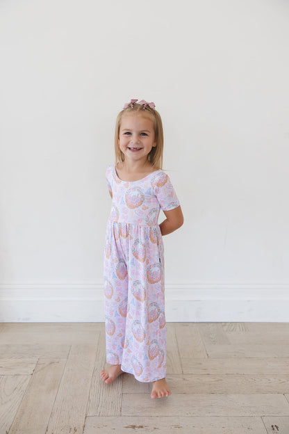 When You Wish - Wide-leg Romper Blush Lotus