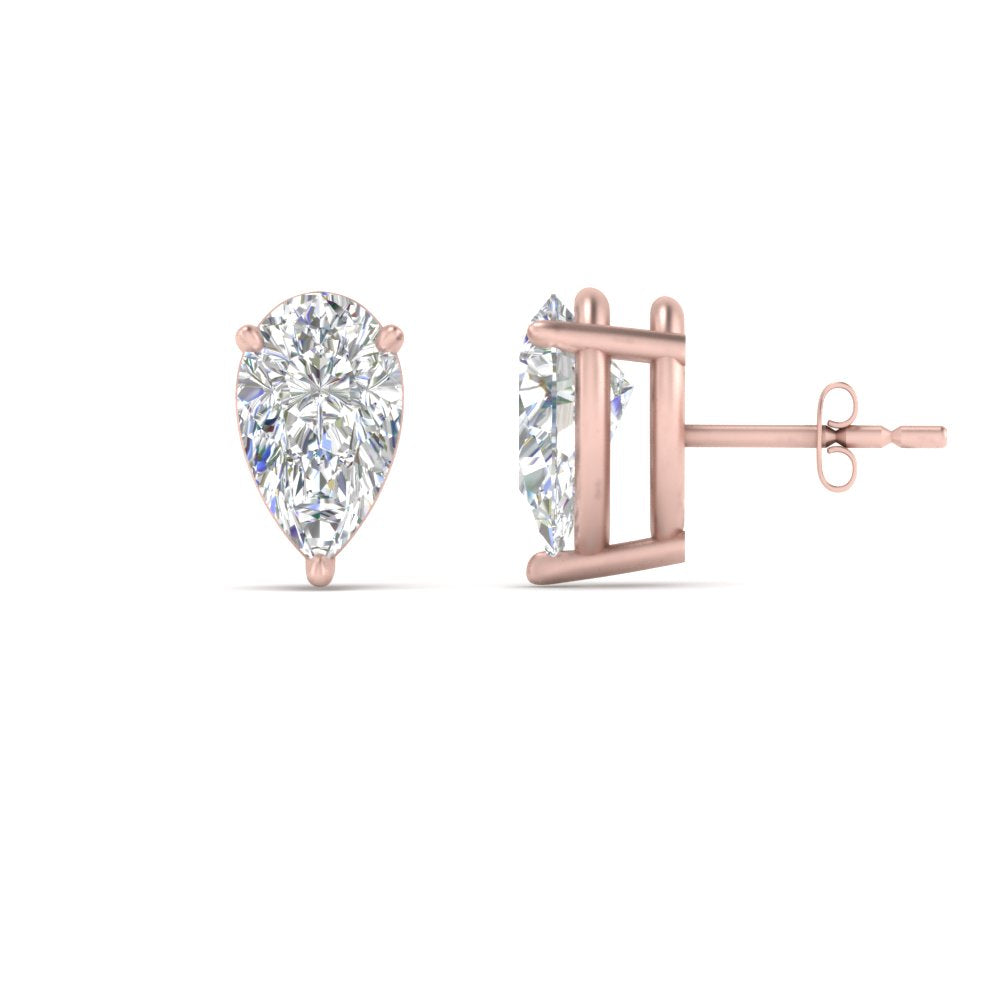 Diamond Pear Cut 3 Prong Earring Fascinating Diamonds