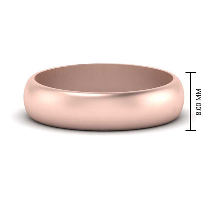 Low Dome 6mm Men Wedding Band Fascinating Diamonds