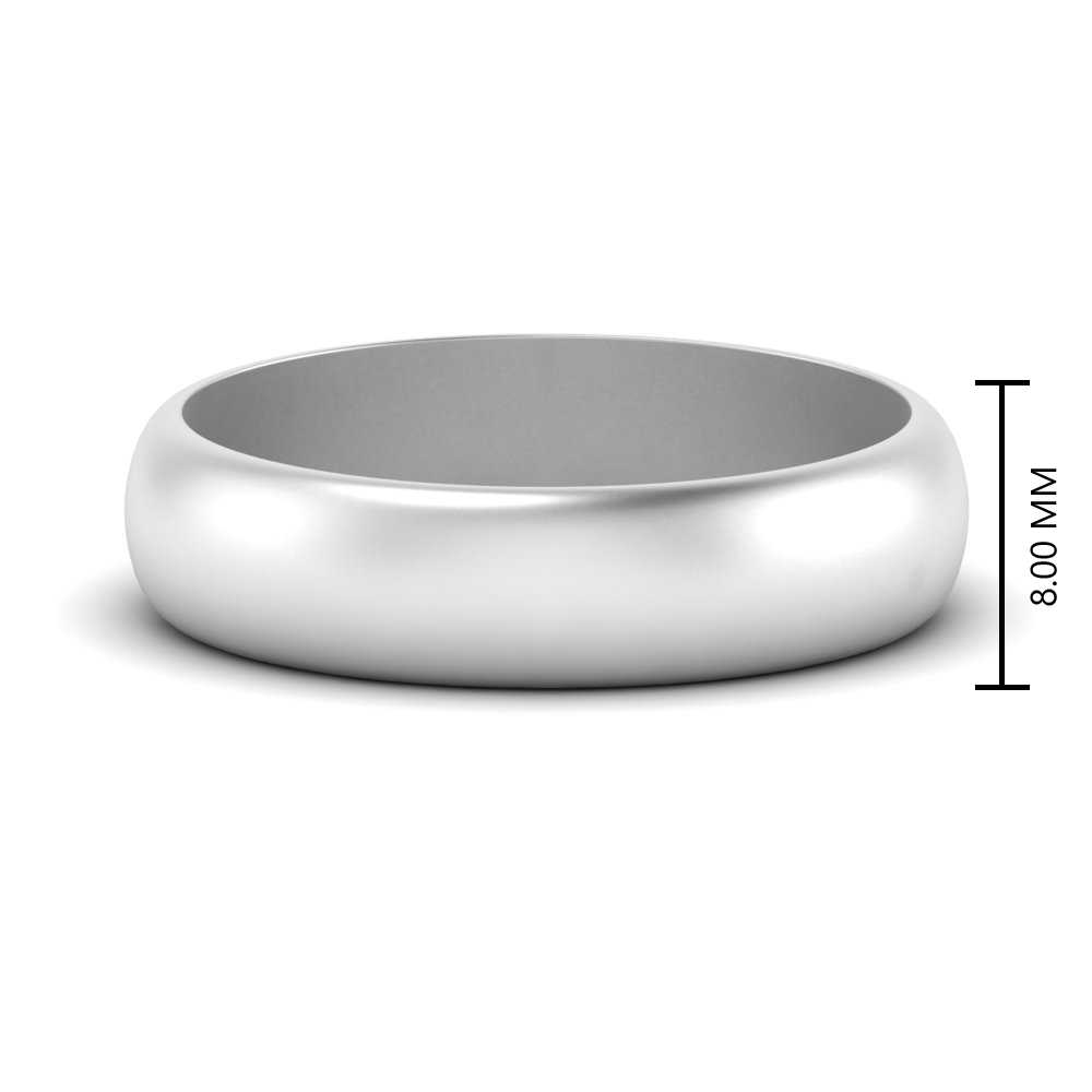 Low Dome 6mm Men Wedding Band Fascinating Diamonds