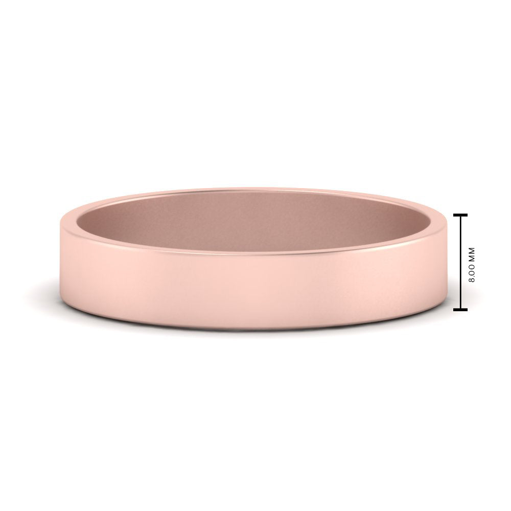 5 mm Flat Gold Wedding Band Fascinating Diamonds