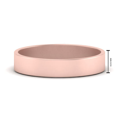 5 mm Flat Gold Wedding Band Fascinating Diamonds