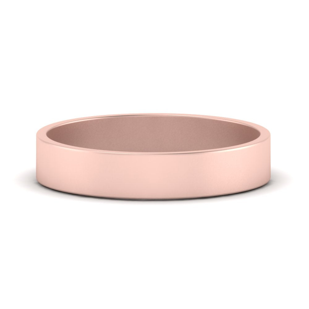 5 mm Flat Gold Wedding Band Fascinating Diamonds