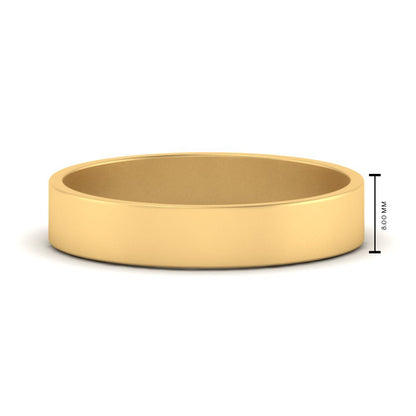5 mm Flat Gold Wedding Band Fascinating Diamonds