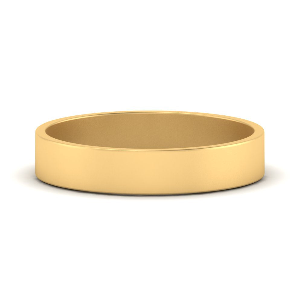 5 mm Flat Gold Wedding Band Fascinating Diamonds