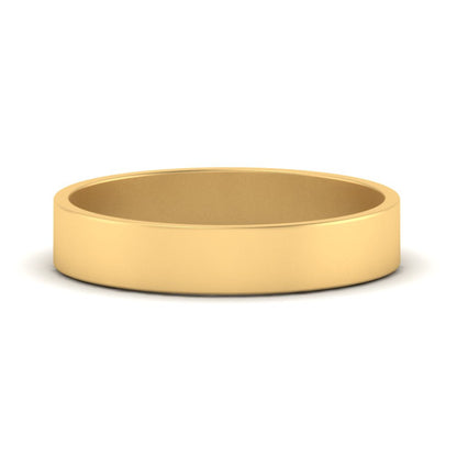 5 mm Flat Gold Wedding Band Fascinating Diamonds