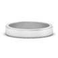 Simple Flat Wedding Band 4MM Fascinating Diamonds