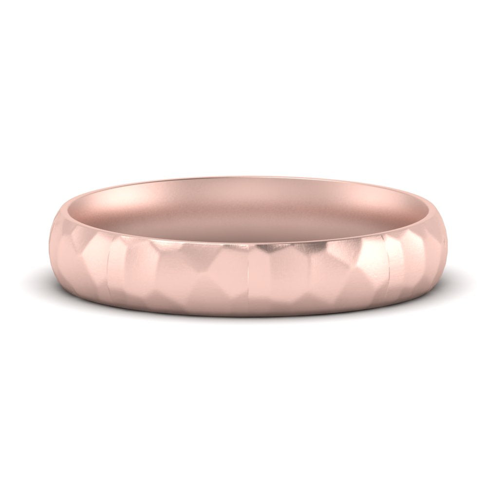 Mens Hammered Comfort Fit Wedding Band Fascinating Diamonds