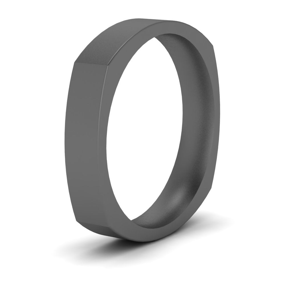 Square Comfort Fit Mens Wedding Band Fascinating Diamonds