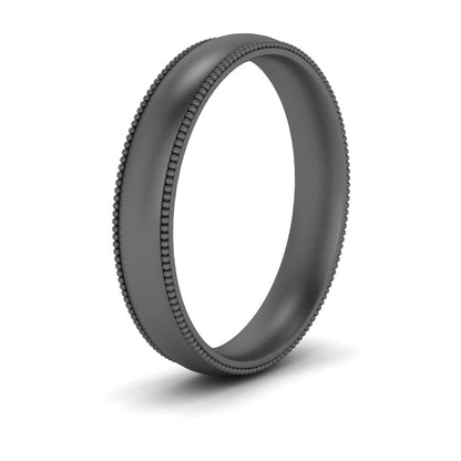 4 mm Milgrain Comfort Fit Mens Wedding Band Fascinating Diamonds