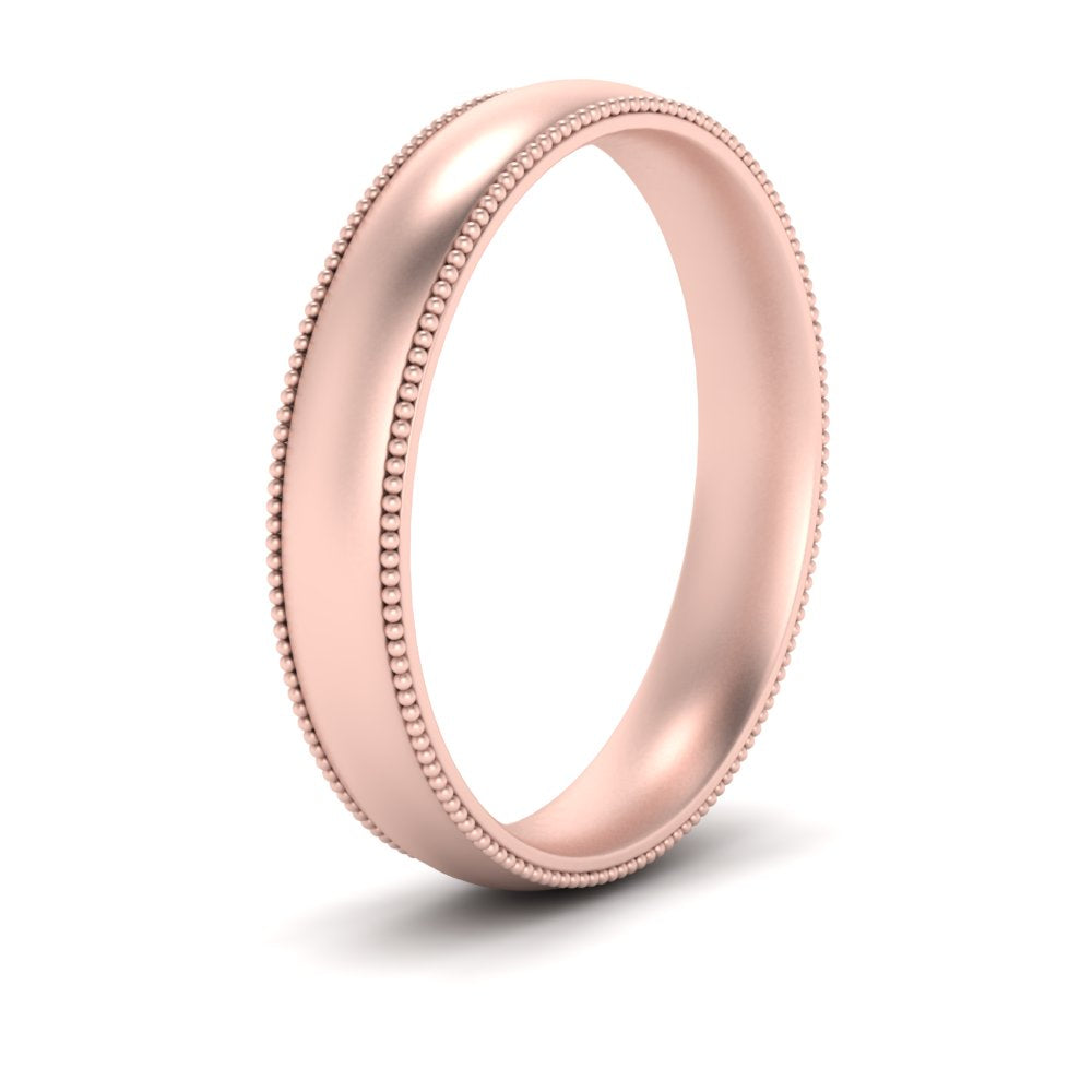 4 mm Milgrain Comfort Fit Mens Wedding Band Fascinating Diamonds