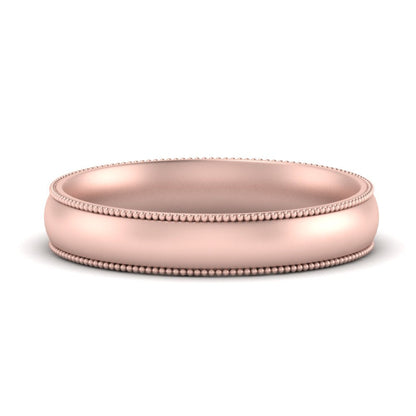 4 mm Milgrain Comfort Fit Mens Wedding Band Fascinating Diamonds