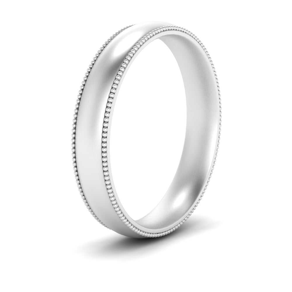 4 mm Milgrain Comfort Fit Mens Wedding Band Fascinating Diamonds