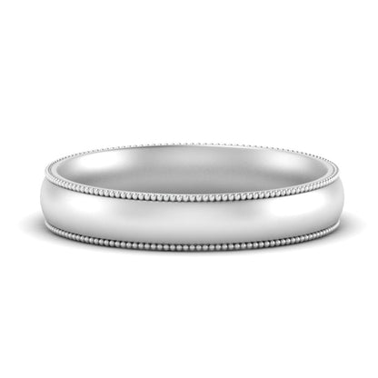 4 mm Milgrain Comfort Fit Mens Wedding Band Fascinating Diamonds